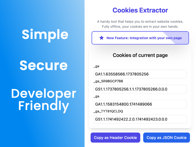 Cookies Extractor Screenshot